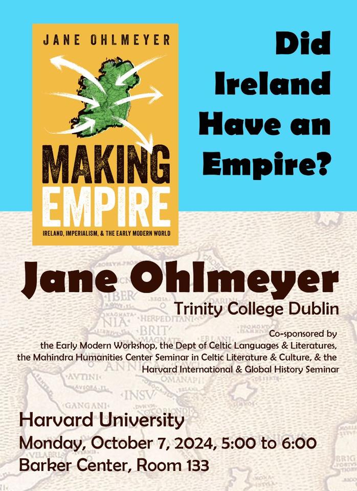 Poster for the event of Jane Ohlmeyer containing images and title